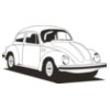 VW Beetle Outline