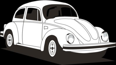 White VW Beetle