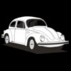 White VW Beetle